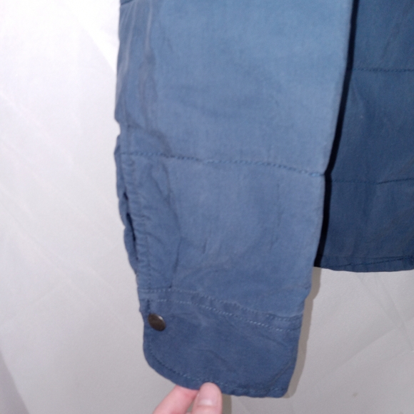 Lucky Brand Mens Quilted Jacket, Snap Up, Sherpa Collar, Size S Chore Jacket - Picture 2 of 16